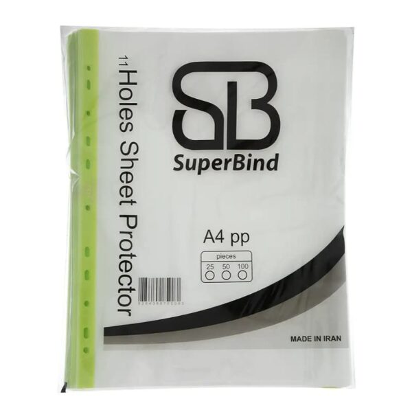کاور کاغذ سوپربایند Superbind سایز A4 ضخامت 40 میکرون بسته 100 عددی لوازم التحریر ایران اروپا