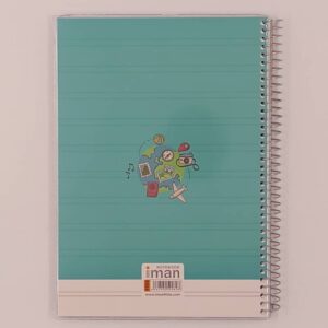 دفتر زبان 2 خط 100 برگ جلد سخت ایمان کد 9506