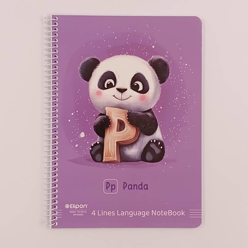 دفتر زبان 4 خط 60 برگ سیمی الیپون ELIPON لوازم التحریر ایران اروپا (1)