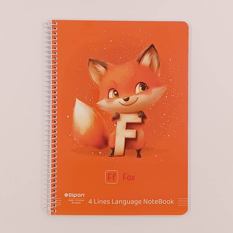 دفتر زبان 4 خط 60 برگ سیمی الیپون ELIPON لوازم التحریر ایران اروپا (13)