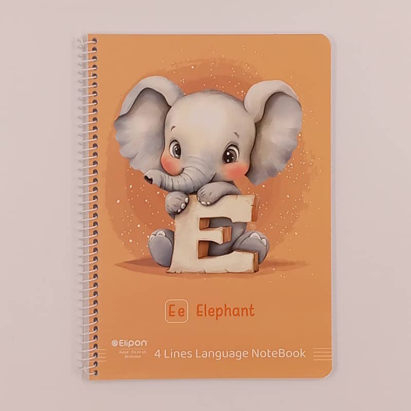 دفتر زبان 4 خط 60 برگ سیمی الیپون ELIPON لوازم التحریر ایران اروپا (20)