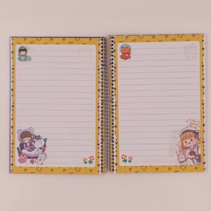 دفتر حاشیه دار 100 برگ جلد سخت سیمی هیرو HERO